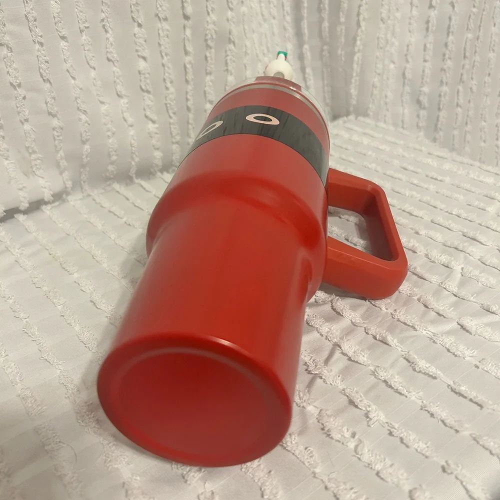 Red Santa‎ Belt Tumbler with Straw
